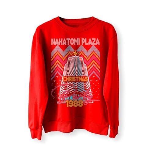 Image of BlackMacaw Nakatomi Plaza Party 1988 Christmas Jumper, Ugly Sweater, Christmas Sweatshirt, Xmas Funny 80's Die Movie Bruce_RED_M