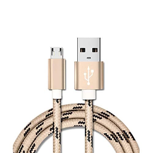 Image of Micro USB cable with metal plug + nylon sheath, High Speed USB 2.0 A plug to Micro B plug Sync and charging cable for Samsung, HTC, LG, Motorola, Nokia, Android and more (0.25m, 1m, 1.5m, 2m)
