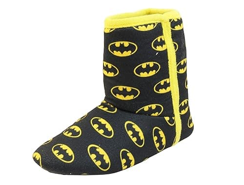 Image of Footwear Studio Mens Batman Black Textile Fleecy Mule Slippers UK 10