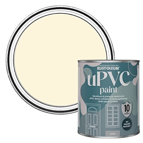 Image of Rust-Oleum Beige uPVC Door and Window Paint In Satin Finish - Clotted Cream 750ml