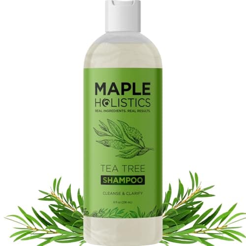 Image of Refreshing Tea Tree Shampoo - Clarifying for Oily Hair and Dry Scalp With Jojoba and Rosemary Oil - Cleansing Sulphate Free With Essential Oils for Build up and Flakes - 236ml
