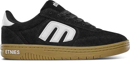 Image of Etnies LOCUT Skate Shoes - Classic Low-Top Vulcanized Skateboarding Sneaker - Black/Gum/White - 8