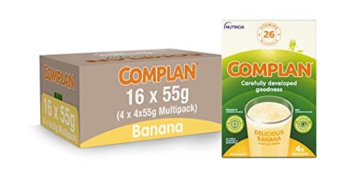 Image of Complan Delicious Banana Nutritional Drink Sachets, 4 x 55 g (Pack of 4)
