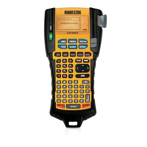 Image of DYMO Rhino 6000+ Industrial Label Maker | Computer Connected Label Printer with Hard Carry Case | Includes 1 Vinyl Tape Cassette, 1 Flexible Nylon and Rechargeable Lithium Ion Battery