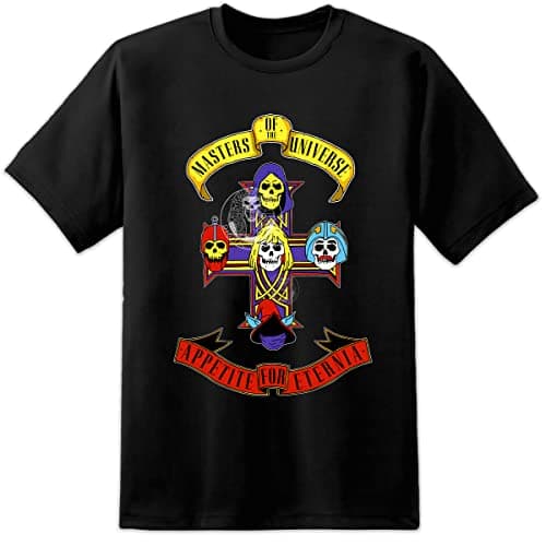 Image of Digital Pharaoh Ltd He Man - Appetite for Eternia T Shirt TV 80's Retro Vintage Classic (Large) Black