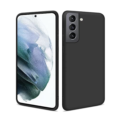 Image of HSP Case for Samsung Galaxy S21 FE 5G – Matte Shockproof Slim Fit | Soft TPU Silicone Protective Cover with Raised Camera Protection, Anti-Fingerprint & Dust Resistant – Black