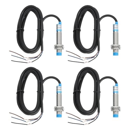 Image of sourcing map 4Pcs Inductive Proximity Sensor,NPN NC M12 DC 6-36V 300mA Proximity Switch Detector Approach Sensor 4mm 3 Wire for Industrial Automation LJ12A3-4-Z/AX