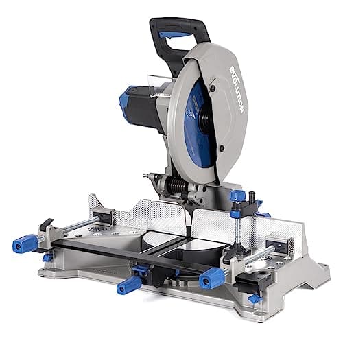 Image of Evolution Power Tools S355MCS Mitre Chop Saw | Professional Heavy Duty Metal Cutting Saw | +/- 46° Mitre Angle Range | 2,200 W Motor | 355mm 66-Teeth TCT Mild Steel Blade & Clamps Included | 110v