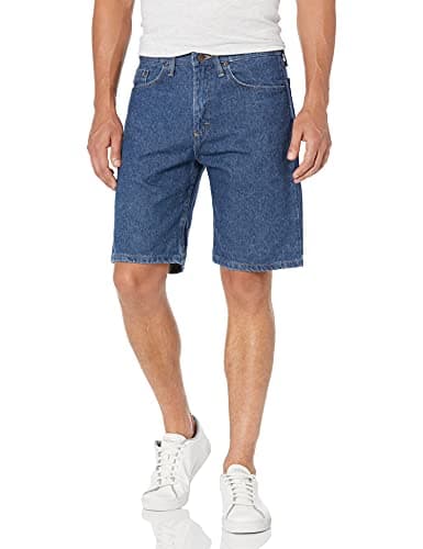 Image of Wrangler Men's Big-Tall Authentics Classic Five-Pocket Jean Short, Stonewash Dark, 44