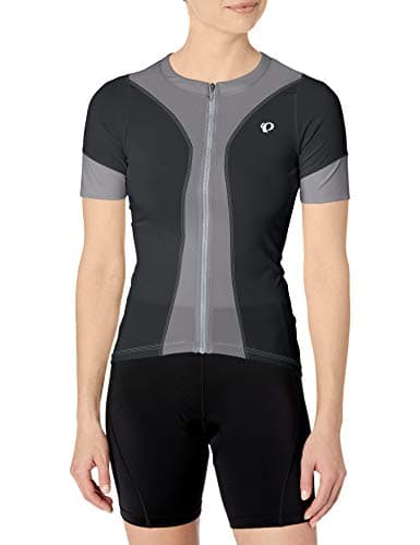 Image of PEARL IZUMI Women's W Select Pursuit Short Sleeve Jersey, Black/Smoked Pearl, Medium