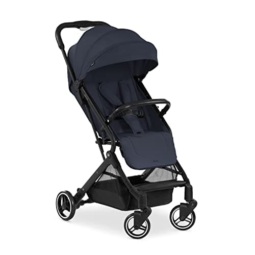 Image of hauck Travel N Care, Dark Navy Blue - GOLD WINNER Mother & Baby Awards 2024, Lightweight Travel Pushchair with Raincover, Suspension, Compact & Foldable, UPF 50+ Fully Reclining from Birth up to 22 kg