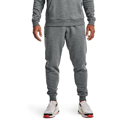 Image of Under Armour Men Rival Fleece Joggers, Comfortable and warm tight tracksuit bottoms for men, men's jogger bottoms with loose fit