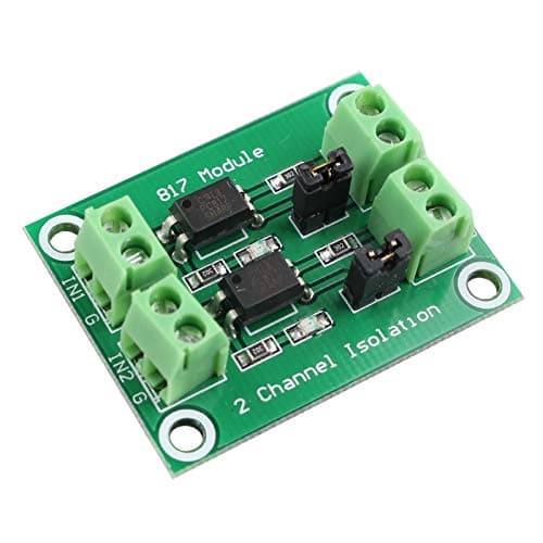 Image of HALJIA PC817 2 Channel Optocoupler Isolation Board Voltage Converter Adapter Module 3.6-30V Driver Photoelectric Isolated Module