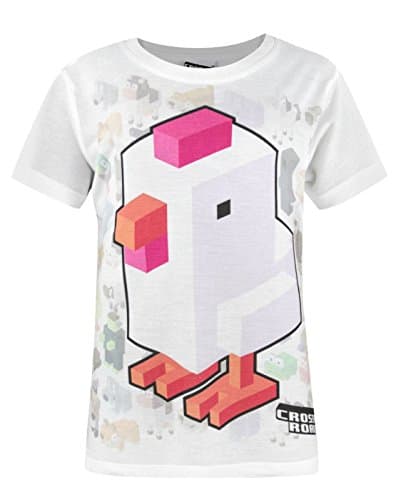 Image of Crossy Road Character Sublimation Girl's T-Shirt (9-11 Years) White
