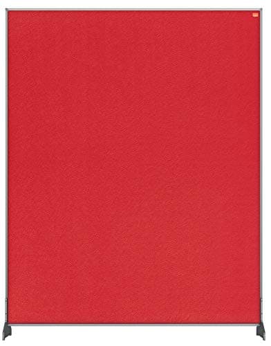 Image of Nobo Impression Pro 1.8 m Hgh Desk Divider, Felt Surface, Red, 800 x 1000 mm, 1915512
