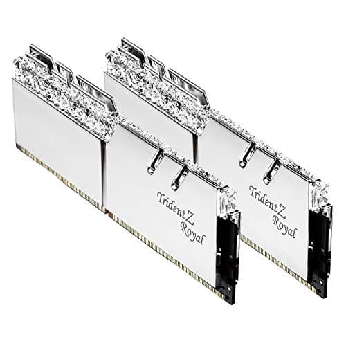 Image of 32GB G.Skill DDR4 Trident Z Royal Silver 3200Mhz PC4-25600 CL16 1.35V Dual Channel Kit (2x16GB)