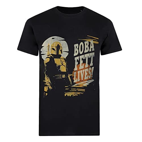 Image of Cotton Soul Star Wars Boba Fett Lives Unisex T Shirt, Black, Small
