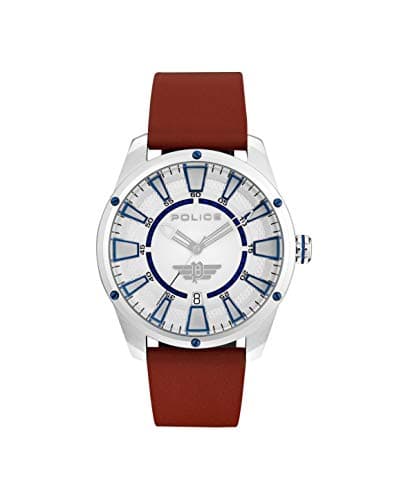 Image of Police Mens Quartz Watch, Analogue Classic Display and Leather Strap 15413JS/04