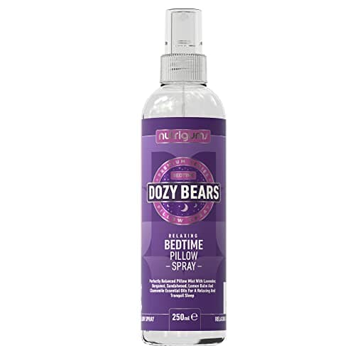 Image of DOZYBEARS The Ultimate Bedtime Pillow Spray 250ml | Calming and Relaxing Pillow Mist with Soothing Scents of Lavender, Lemon Balm, Chamomile, Sandalwood and Bergamot | Support Sleep & Rest