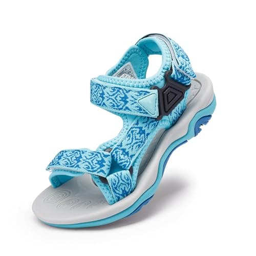 Image of DREAM PAIRS Boys Girls Sandals Sports Outdoor Athletic Sandals for Kid Adjustable Strap Open Toe Summer Sneakers,Size 5 Big Kid,Baby/Blue,170892-K