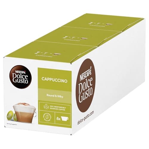 Image of NESCAFÉ Dolce Gusto Cappuccino Medium Roast Coffee Pods (Total 24 Servings)