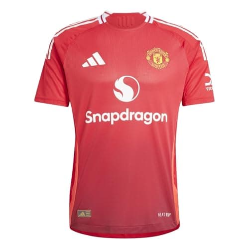 Image of adidas Mens Manchester United Authentic Home Shirt 2024 2025 Red M
