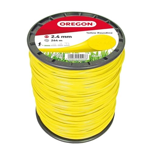 Image of Oregon Yellow Round 2.4mm Strimmer Line, Trimmer Line Tackles Long Grass, Weeds & Thick Vegetation, Professional Heavy Duty Nylon Strimmer Wire, Fits Most Standard Models, 2.4mm x 264m (69-365-Y)