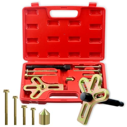 Image of Keadic 13Pcs Harmonic Balancer Steering Wheel Puller Tool, Crankshaft Pulley Removal Flywheel Puller, Steering Wheel Pulling Set with Storage Case for Cars, Pickups, SUVs