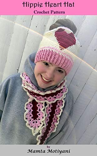 Image of Hippie Heart Hat | Crochet Pattern: A Cool Unisex Adults Beanie For Valentine's Day, Birthdays, Proms, Christmas & Holidays (Crochet Hat Patterns)
