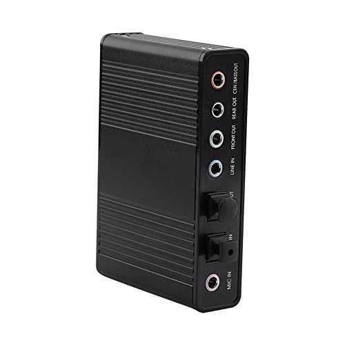 Image of M ugast 5.1 USB Audio Sound Card with SPDIF, External USB Sound Card Adapter for PC Laptop Audio, Support 48/44 KHz Sampling Rate, Black
