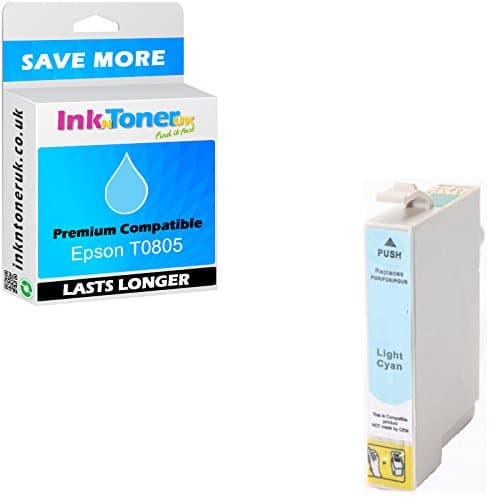 Image of Compatible T0805 Light Cyan Ink Cartridge (C13T08054010)