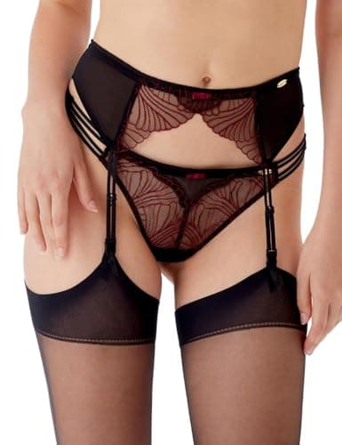Image of Gossard Women's 18402 BRD Suspender, Black/Red, L