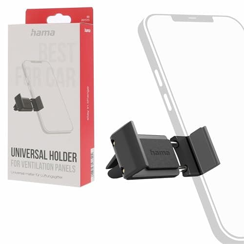Image of Hama Flipper Car Phone Holder (Attachment to Air Vent, 360° Swivel, for Smartphones from 6 to 8 cm, Compact) Black