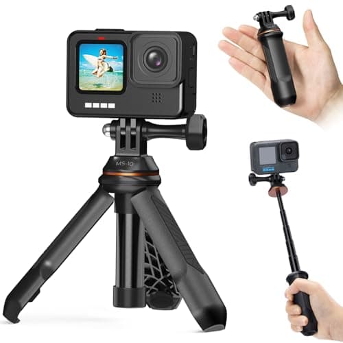 Image of K&F Concept 33.5cm/13.2" Mini Tripod Selfie Stick for Action Camera, Compatible with GoPro Hero 13/12/11/10/9/8/Max, DJI Osmo Action 5/4/3/2/1, Insta360 One R/RS, AKASO EK7000 & Other Action Cameras