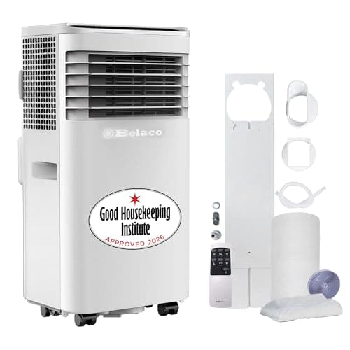 Image of Belaco Air Conditioning Unit 9000 BTU, Portable Air Conditioner, AC 4-in-1 Cooling, Fan & Dehumidifier, Energy Class A, Timer, Window Kit, Good Housekeeping Institute Approved