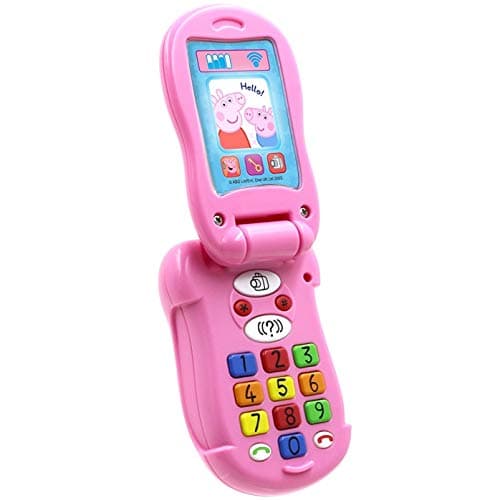 Image of Peppa Pig PP06 Peppa's Flip & Learn Toy Phone for Kids-Interactive Learning and Child Development, Colours and Number Recognition and Communication, 3+ Years, Single, Multi