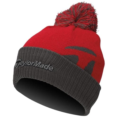 Image of TaylorMade Bobble Beanie Red