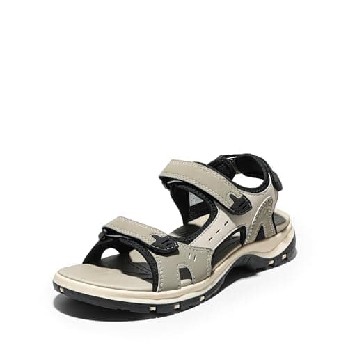 Image of DREAM PAIRS Women's Walking Sport Athletic Sandals,Ladies' Comfort Open Toe Casual Outdoor Hiking Summer Shoes,Size 9,Beige,SDSA2401W
