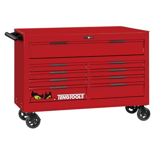 Image of Teng Tools 53 Inch Wide PRO35 9 Drawer Heavy Duty Roller Cabinet Tool Chest/Wagon - TSW53R9