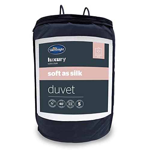 Image of Silentnight Soft As Silk Single Duvet - 13.5 Tog Luxury Winter Quilt Duvet Thick Warm Cosy - Hypoallergenic and Machine Washable - Single