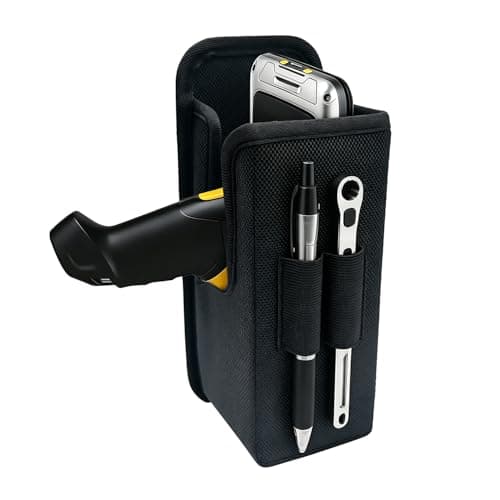 Image of KOSTOO Durable Heavy Duty Barcode Scanner Holster Pouch Compatible with Zebra Scanner MC3300/3200/3100/3000 Handle Series, with Sturdy Metal Belt Loop & Clip Attachment
