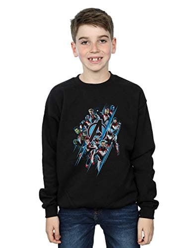 Image of Marvel Boys Avengers Endgame Logo Team Sweatshirt Black 5-6 Years