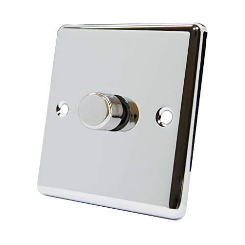 Image of AET CPC1GDIM4 Polished Chrome Classical 400W-10 Amp Single 1 Gang 2 Way 400W Light Dimmer Switch, 400 W