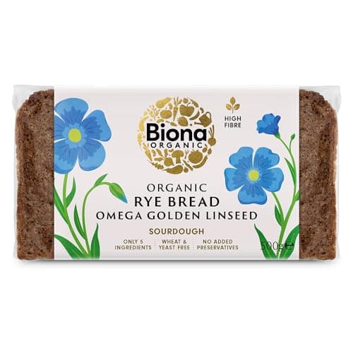Image of Biona Organic Rye Omega Golden Linseed Bread, 500g