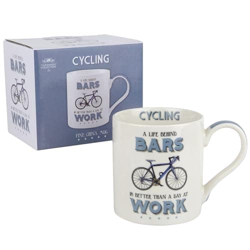 Image of Lesser & Pavey Cycling Mug | Ceramic Coffee Mugs For Home or Work | Premium Design Mugs For All Occasions | Lovely Mug For Tea, Coffee & Hot Drinks