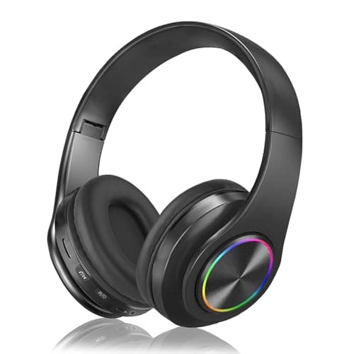 Image of PCKOBEVER Bluetooth Headphones Over Ear, Wireless Bluetooth Headset With Built-in HD Mic,15 Hours Playtime，Foldable Headphones HiFi Stereo Sound For Office, School,Travel,PC
