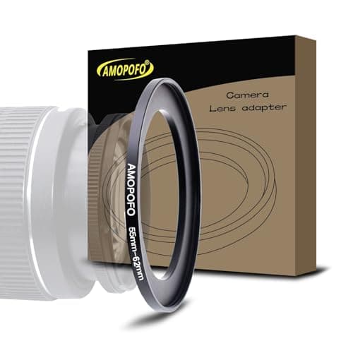 Image of 55mm Lens to 62mm Camera Filter Ring,55mm-62mm Step Up Ring For Filters,Made Of CNC Machined aluminum.for 62mm UV,ND,CPL Camera Filter accessories