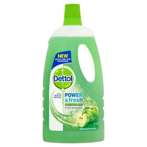 Image of Dettol Power and Fresh Multi Purpose Cleaner Refreshing Green Apple 1 Litre (Pack of 6)