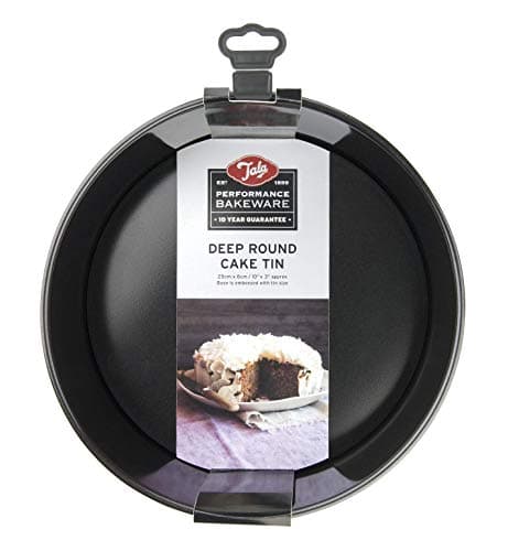 Image of Tala Performance, Loose Base Round Deep Cake Tin, Professional Gauge Carbon Steel with Eclipse Non-Stick Coating, 26.6 cm Cake Pan; Ideal for Celebration Bakes