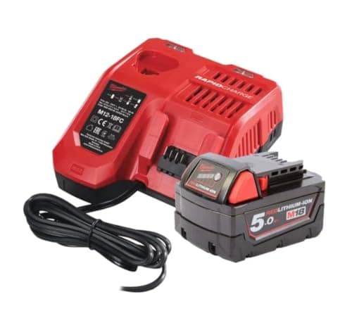 Image of Milwaukee 18V 5.0Ah Battery & Rapid Fast Charger Bundle